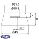 Rubber Feet - 43mm x 20mm - Pack of 4